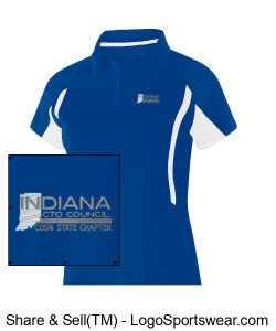 Indiana CTO - Ladies Polo - Blue/White Design Zoom